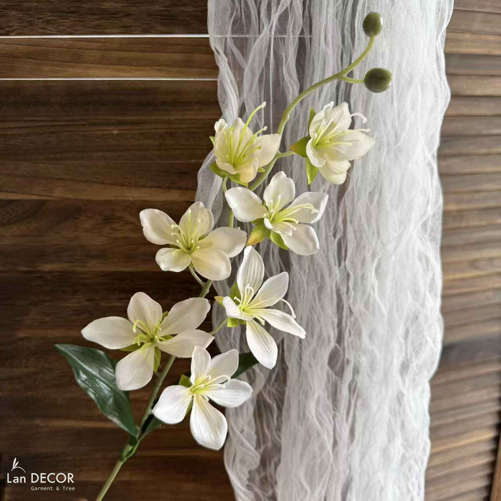 Cành Hoa Giả Decor- Cành Địa Lan Giả Decor Cửa Hiệu (70cm) - HC1271