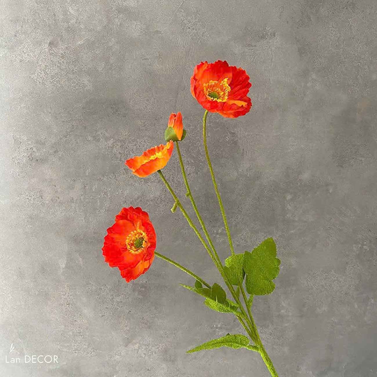 CÀNH HOA ANH TÚC GIẢ TRANG TRÍ (60cm) - HC1081