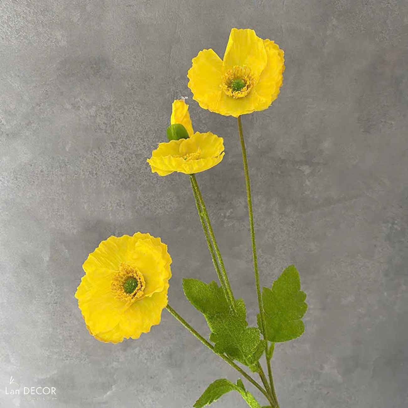 CÀNH HOA ANH TÚC GIẢ TRANG TRÍ (60cm) - HC1081