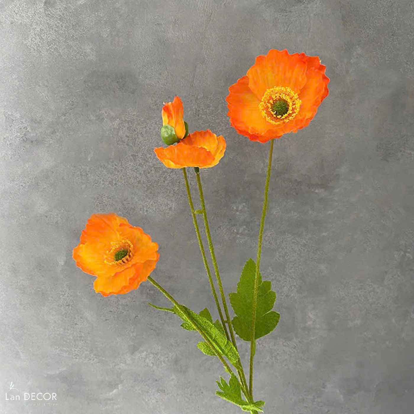 CÀNH HOA ANH TÚC GIẢ TRANG TRÍ (60cm) - HC1081