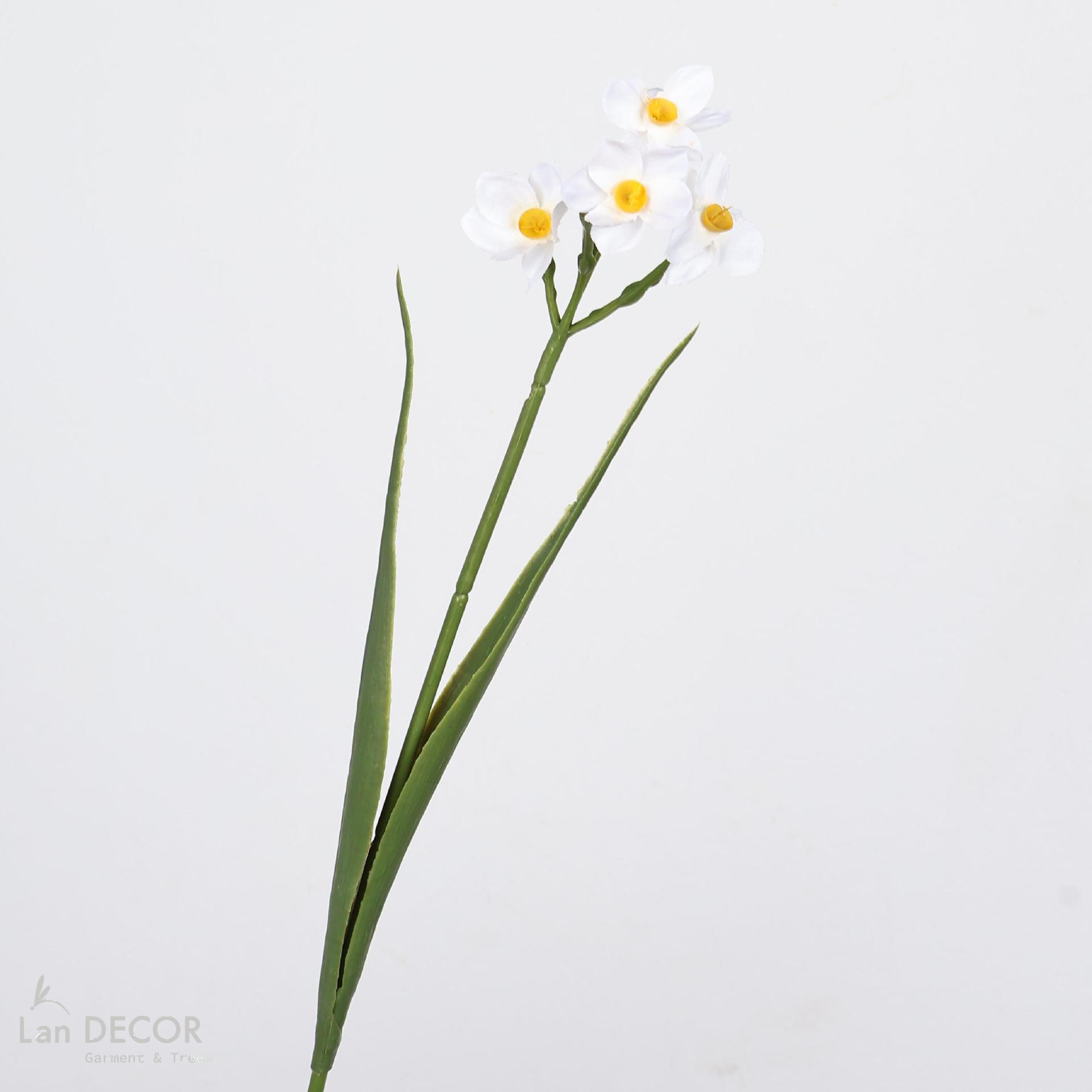 Cành Hoa Giả - Cành Hoa Thủy Tiên Giả Decor Tiểu Cảnh (45cm)- HC1479