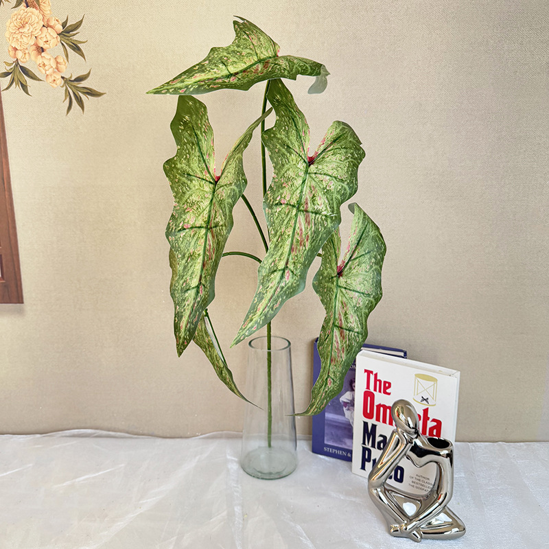 Cành Lá Giả Decor - Cành Lá Khoai Trang Trí Cắm Bình Hoa (80cm)- HC1278