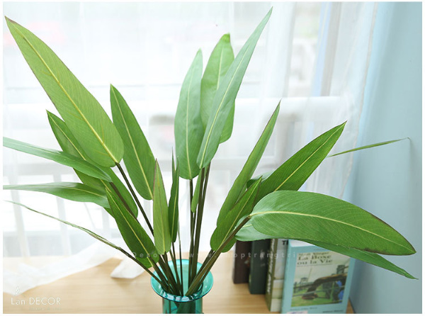 Cành Lá Giả Trang Trí, Cành Lá Chuối Mini Decor - HC987