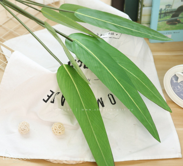 Cành Lá Giả Trang Trí, Cành Lá Chuối Mini Decor - HC987