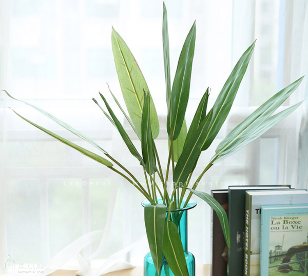 Cành Lá Giả Trang Trí, Cành Lá Chuối Mini Decor - HC987