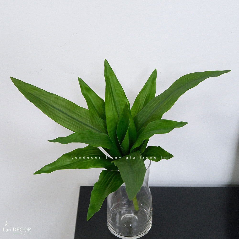 Cành Lá Giả Decor- Cành Thiết Mộc Lan Giả Trang Trí (45cm)- HC1303