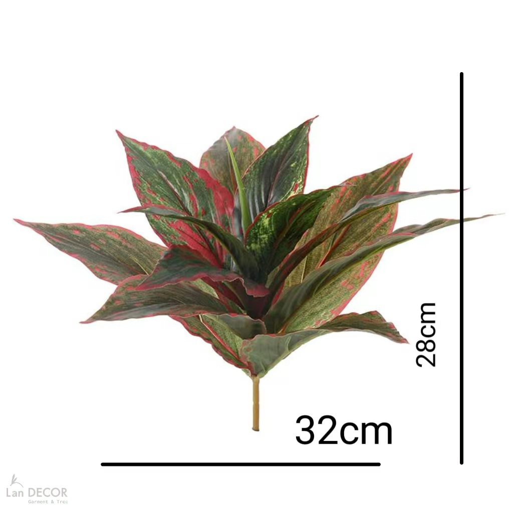 Cành Lá Giả Decor- Cành Lá Lan Giả Trang Trí (30cm, 12 lá)- HC1321