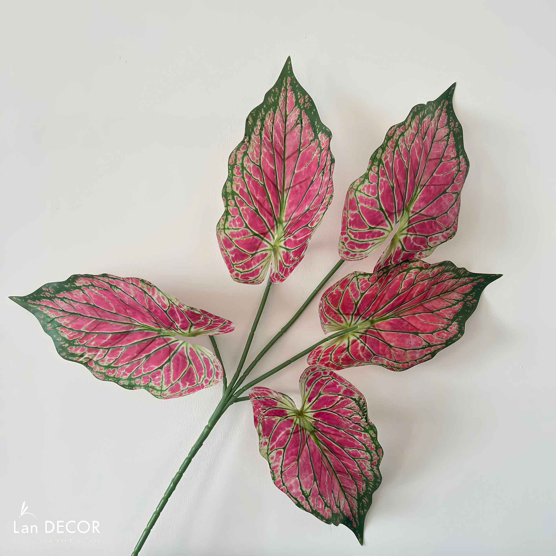 Cành Lá Giả Decor - Cành Lá Khoai Trang Trí Cắm Bình Hoa (80cm)- HC1278