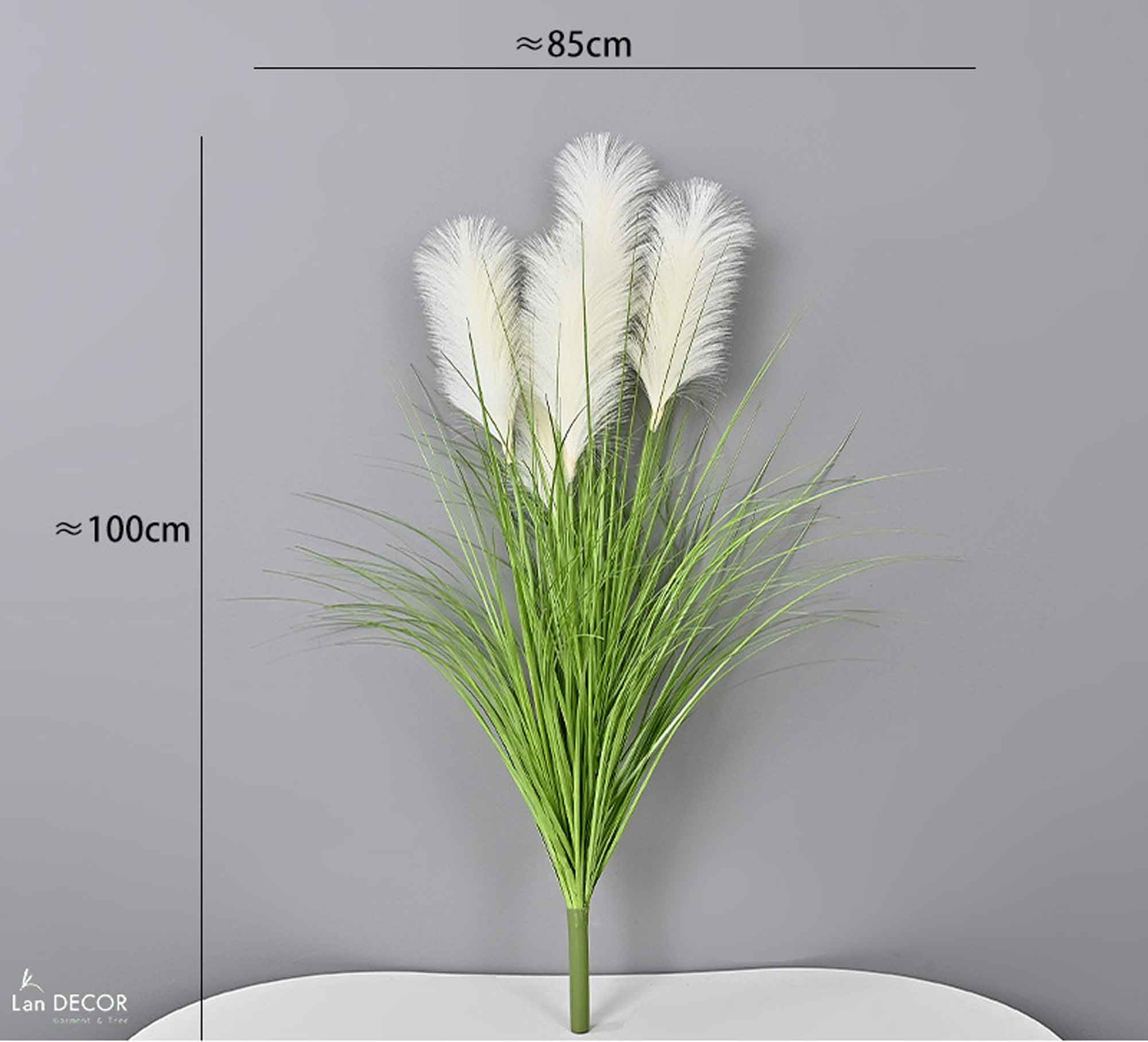 Cỏ Lau Giả- Cành Lau Trắng Giả Decor Phong Cách Đồng Nội (80-100cm)- CC1086-trắng