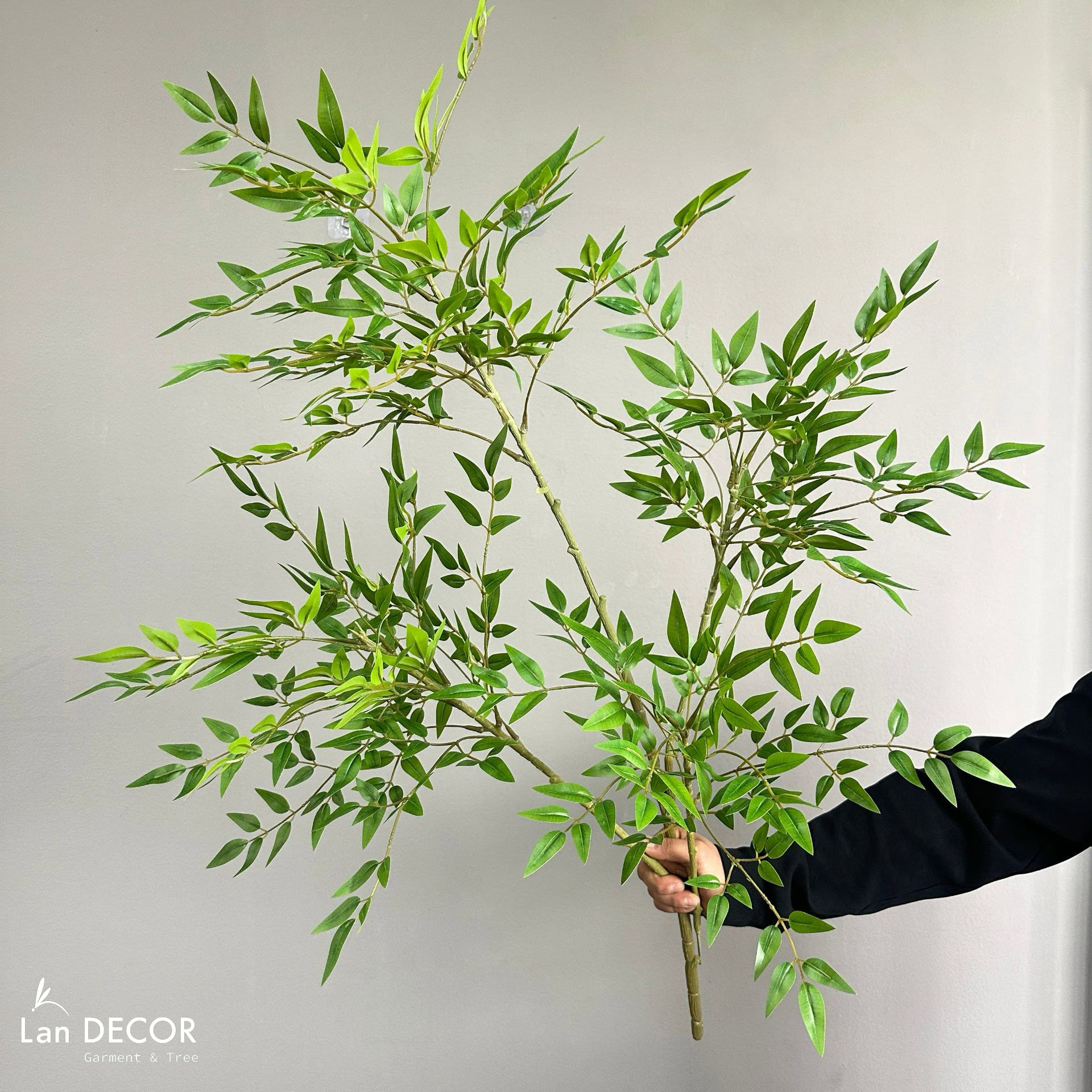 Cành Lá Gỉa Decor - Cành Nam Thiên Trúc Giả Decor Độc Đáo (70-110CM) - HC1336