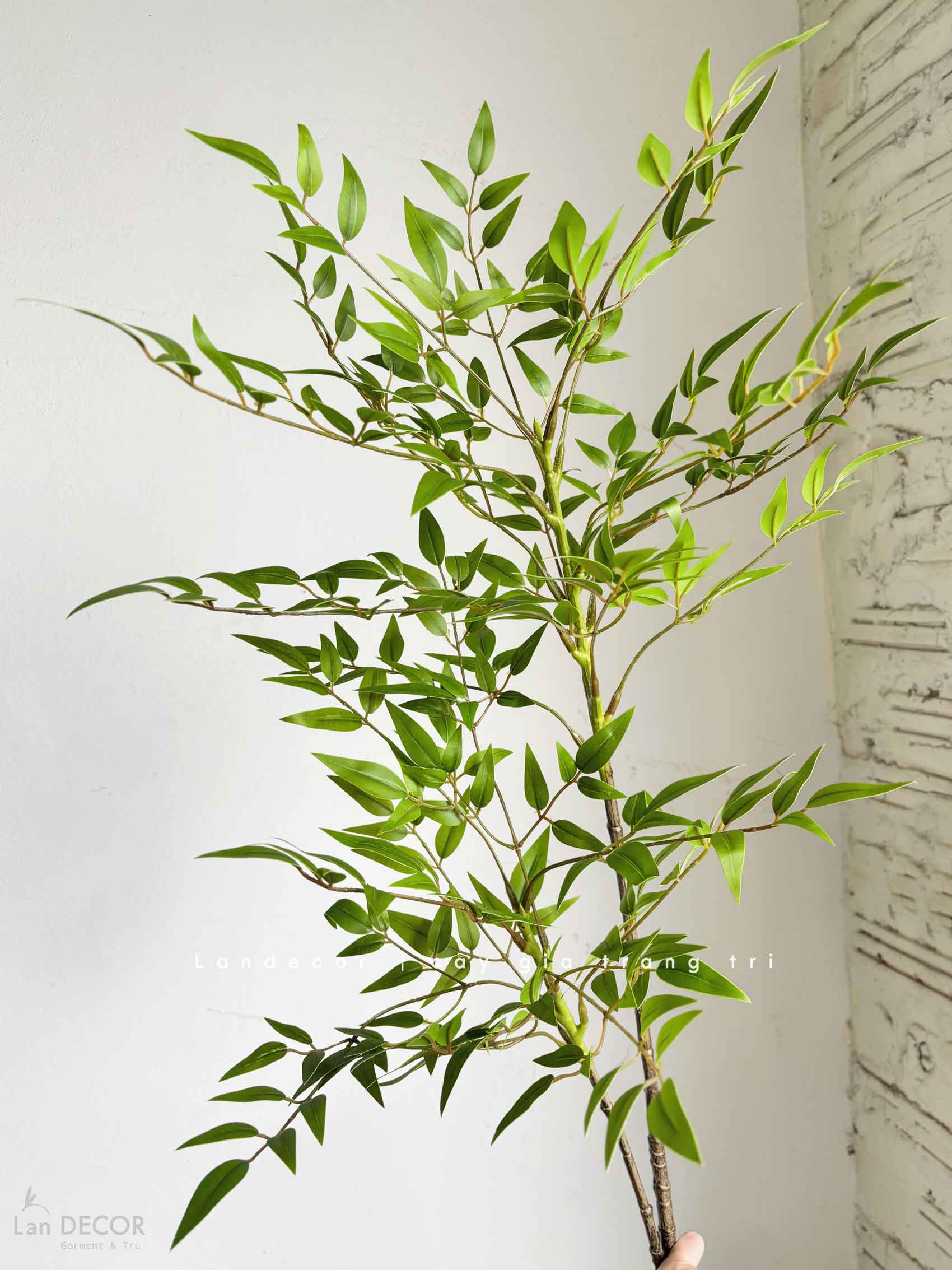 Cành Lá Gỉa Decor - Cành Nam Thiên Trúc Giả Decor Độc Đáo (70-110CM) - HC1336