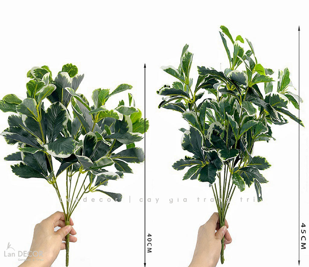 Cành Lá Gỉa Decor - Cành Ngũ Da Bì 7 Nhánh Trang Trí (40cm)- HC1377