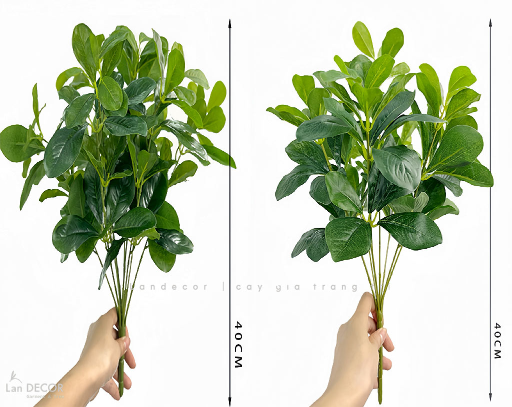 Cành Lá Gỉa Decor - Cành Ngũ Da Bì 7 Nhánh Trang Trí (40cm)- HC1377