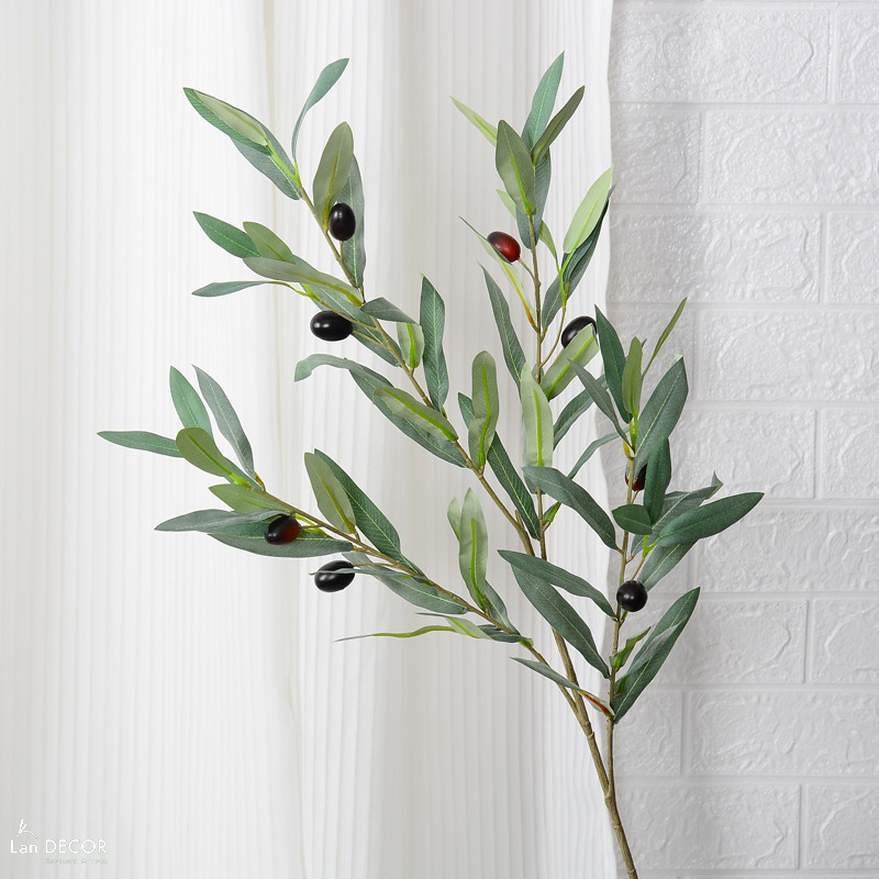 Cành Lá Giả - Cành Olive Giả Dùng Trang Trí Nhà Cửa - HC1324