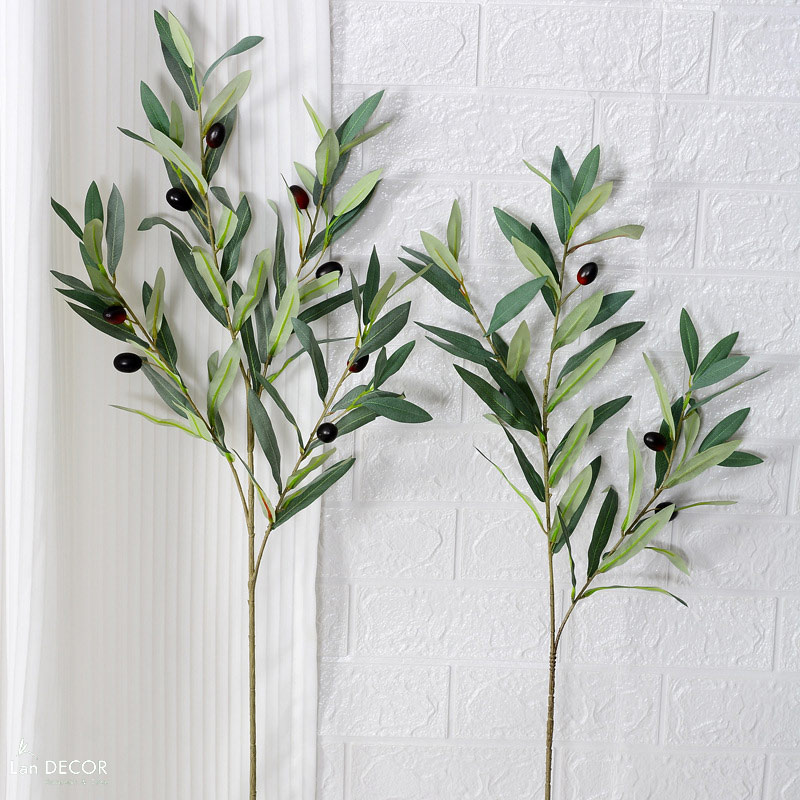 Cành Lá Giả - Cành Olive Giả Dùng Trang Trí Nhà Cửa - HC1324