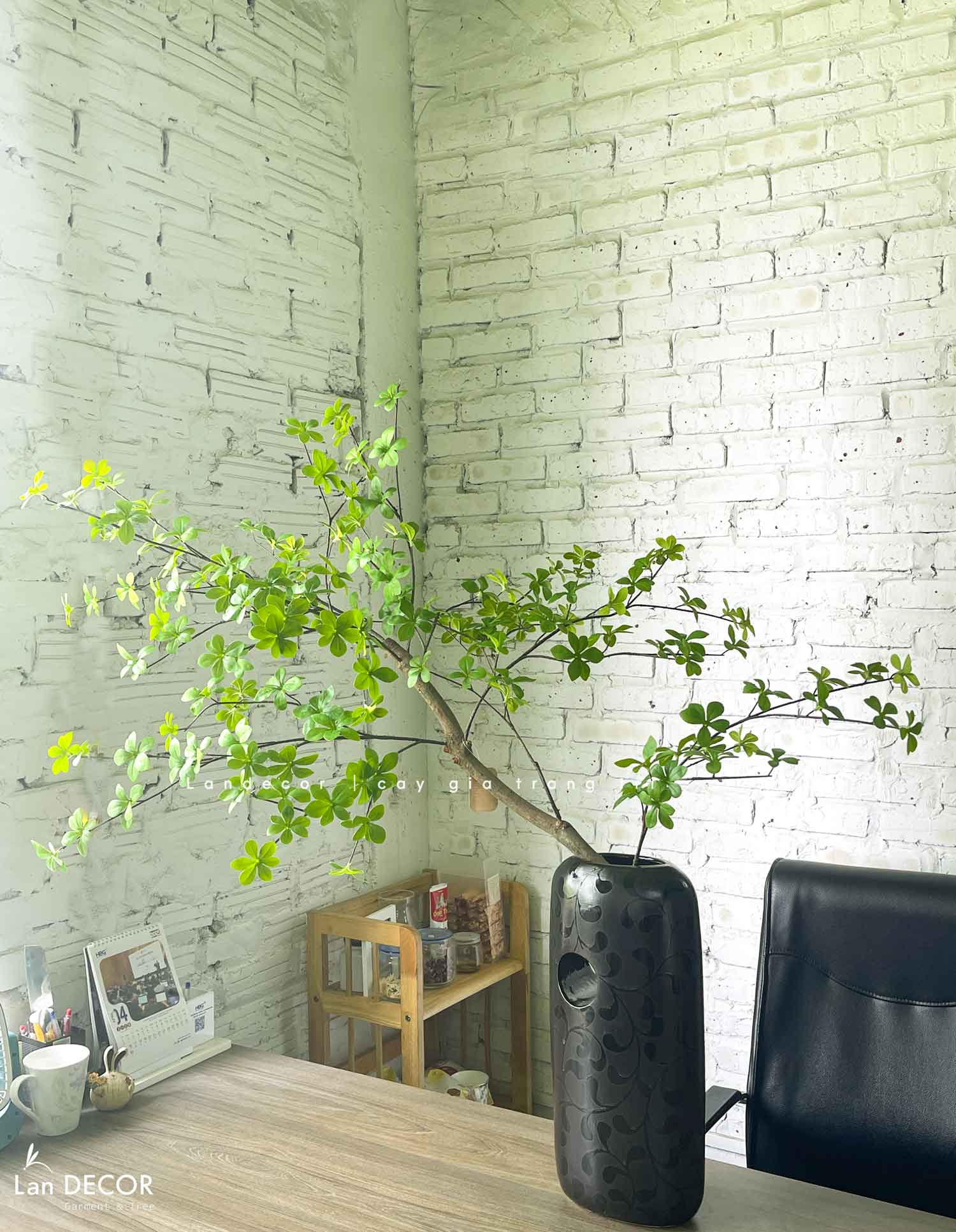 Cây Giả Decor- Cành Thạch Nam Giả Decor Không Gian Hiện Đại, Độc Đáo (115cm)- CC1075