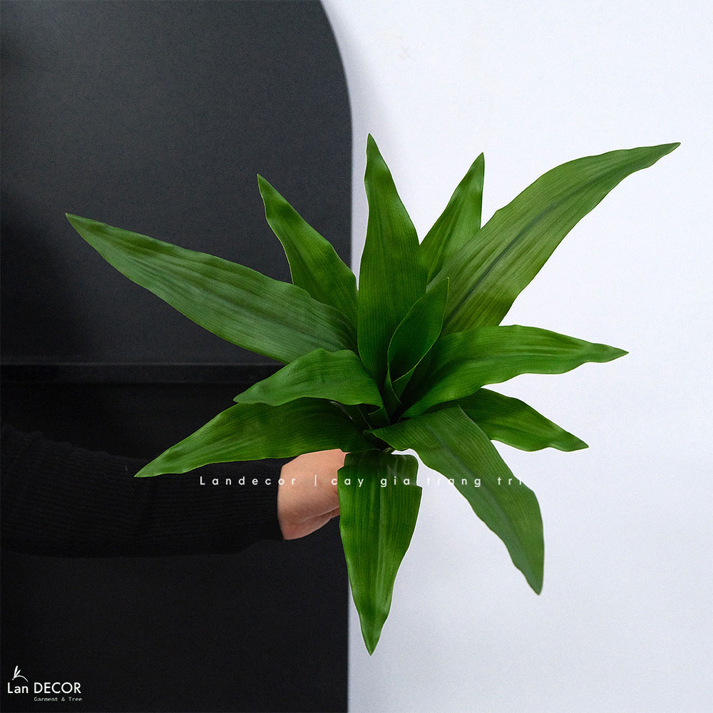 Cành Lá Giả Decor- Cành Thiết Mộc Lan Giả Trang Trí (45cm)- HC1303