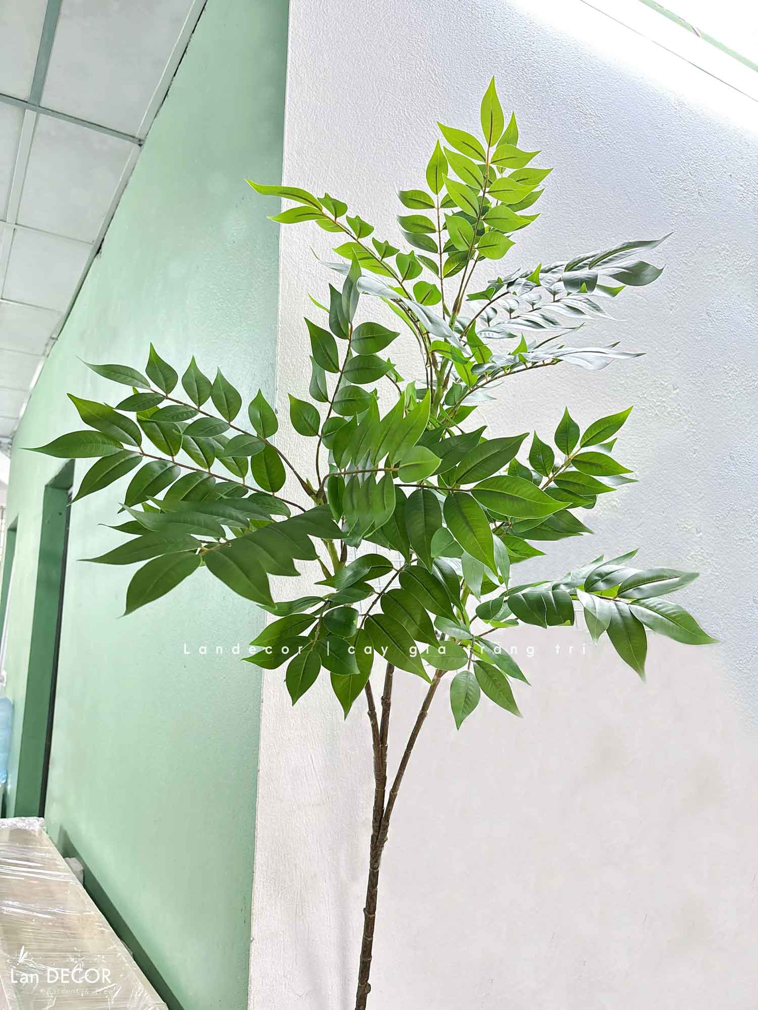 Cành Lá Giả - Cành Ưng Bất Bạc Giả Trang Trí, Thiết Kế Cây Giả Tiểu Cảnh (110cm)- HC1306