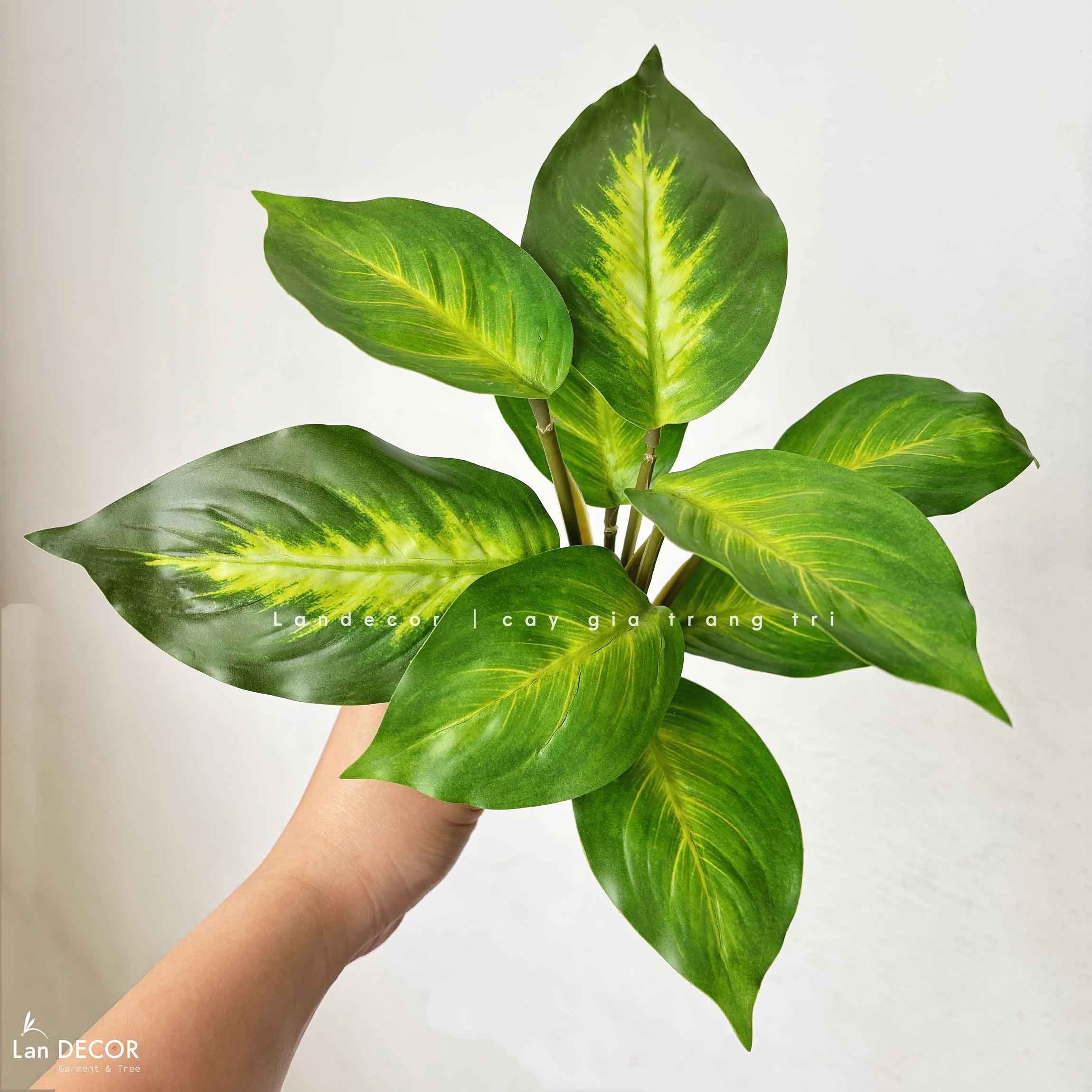 Cành Lá Giả Trang Trí- Cành Vạn Lộc Giả Decor (30cm)- HC1337