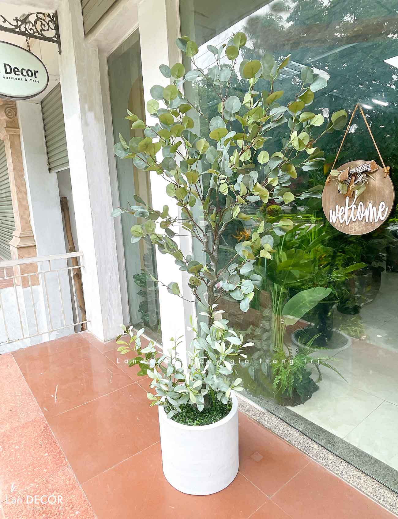 Cây Bạch Đàn Giả- Chậu Cây Bạch Đàn Bắc Âu Trang Trí Đẹp Mắt (185cm)- CC1139