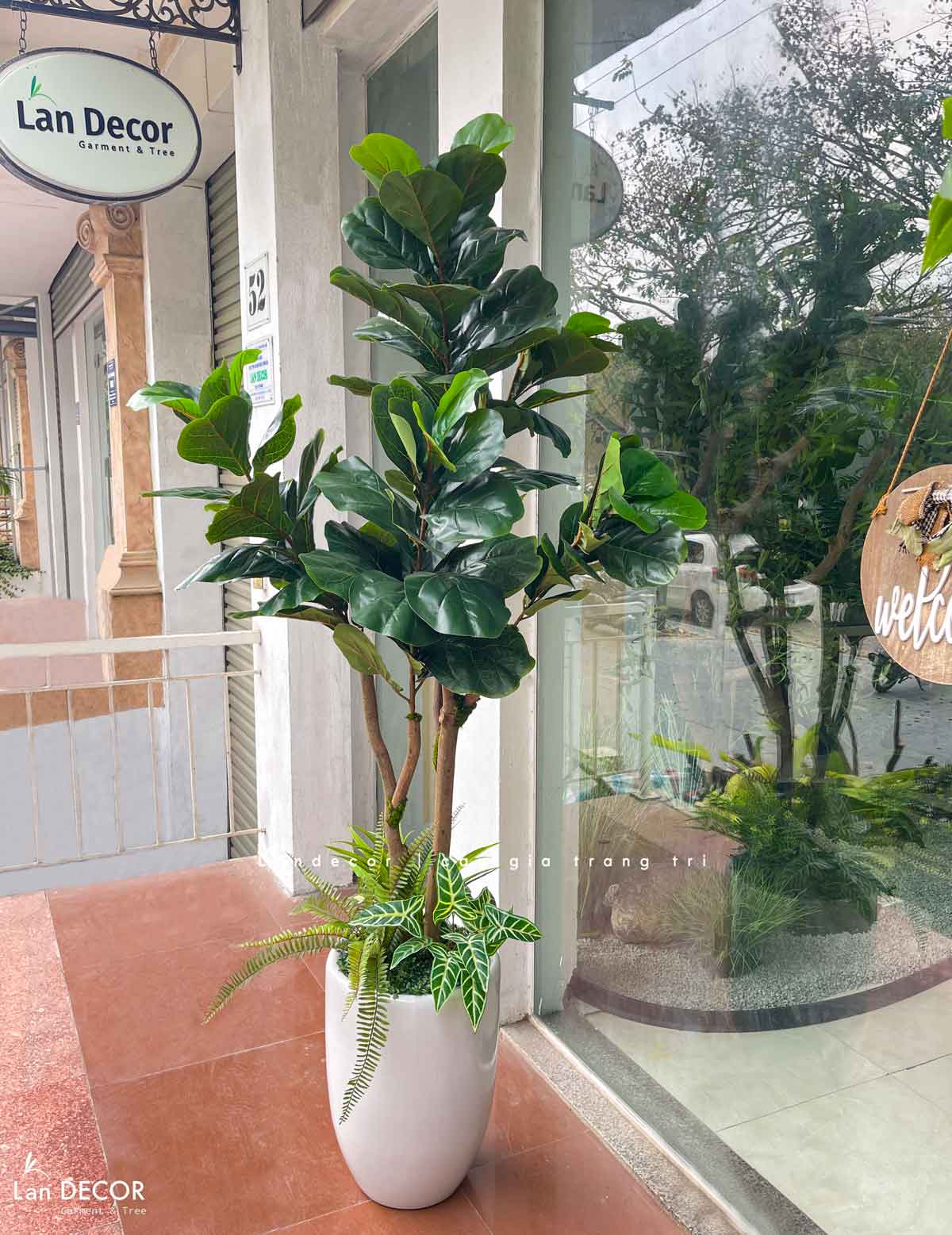 Cây Bàng Giả Decor- Cây Bàng Giả Thiết Kế Lan Decor, Trang Trí Không Gian Xanh Hiện Đại (170cm)- CC1147