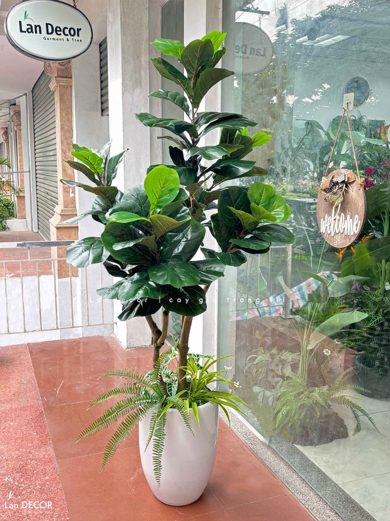 Cây Bàng Giả Decor- Cây Bàng Giả Thiết Kế Lan Decor, Trang Trí Không Gian Xanh Hiện Đại (170cm)- CC1147