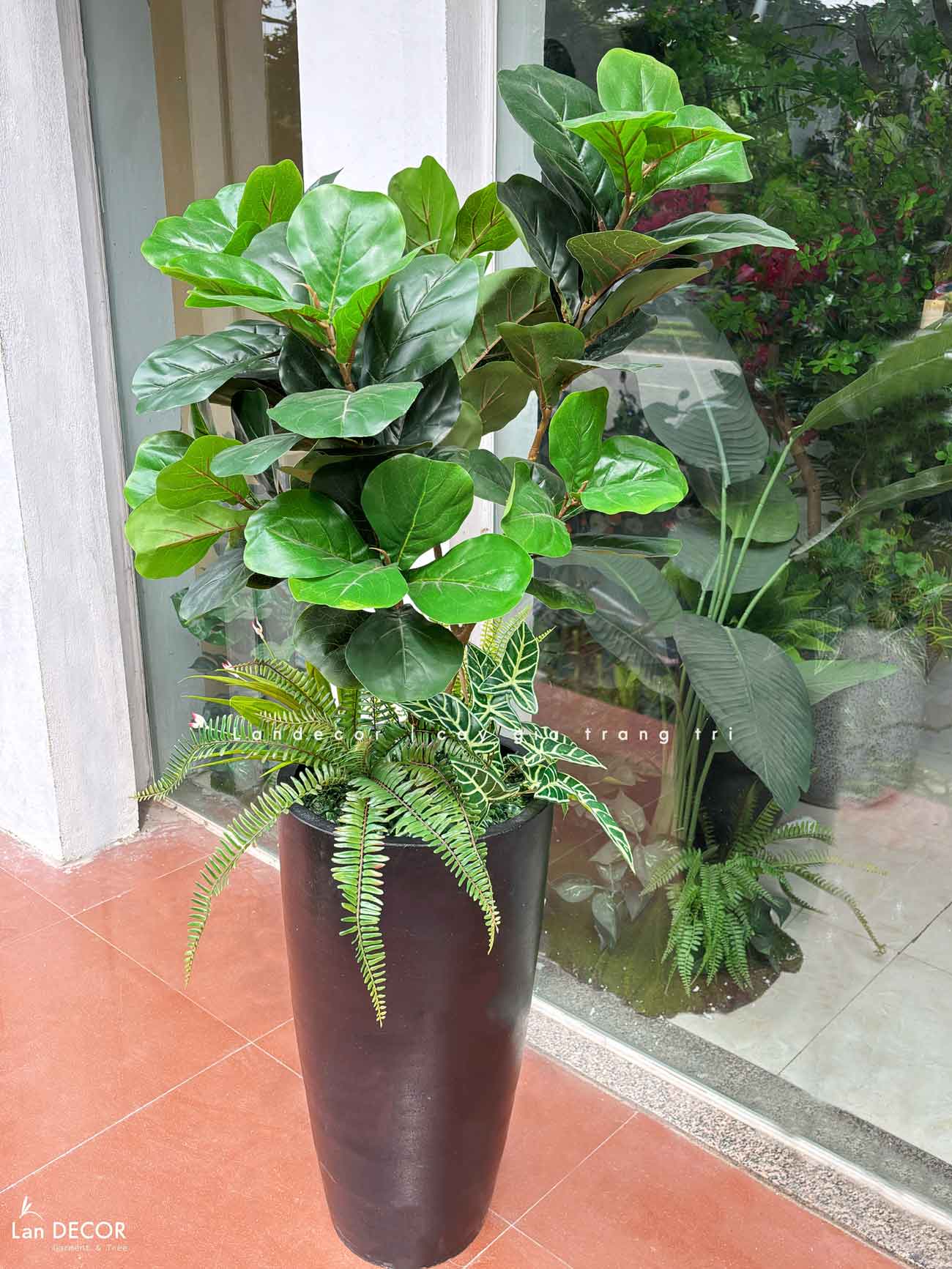 Cây Bàng Giả- Cây Bàng Trang Trí Nhà, Văn Phòng, Cửa Hiệu Đẹp Tự Nhiên (120cm)- CC1136