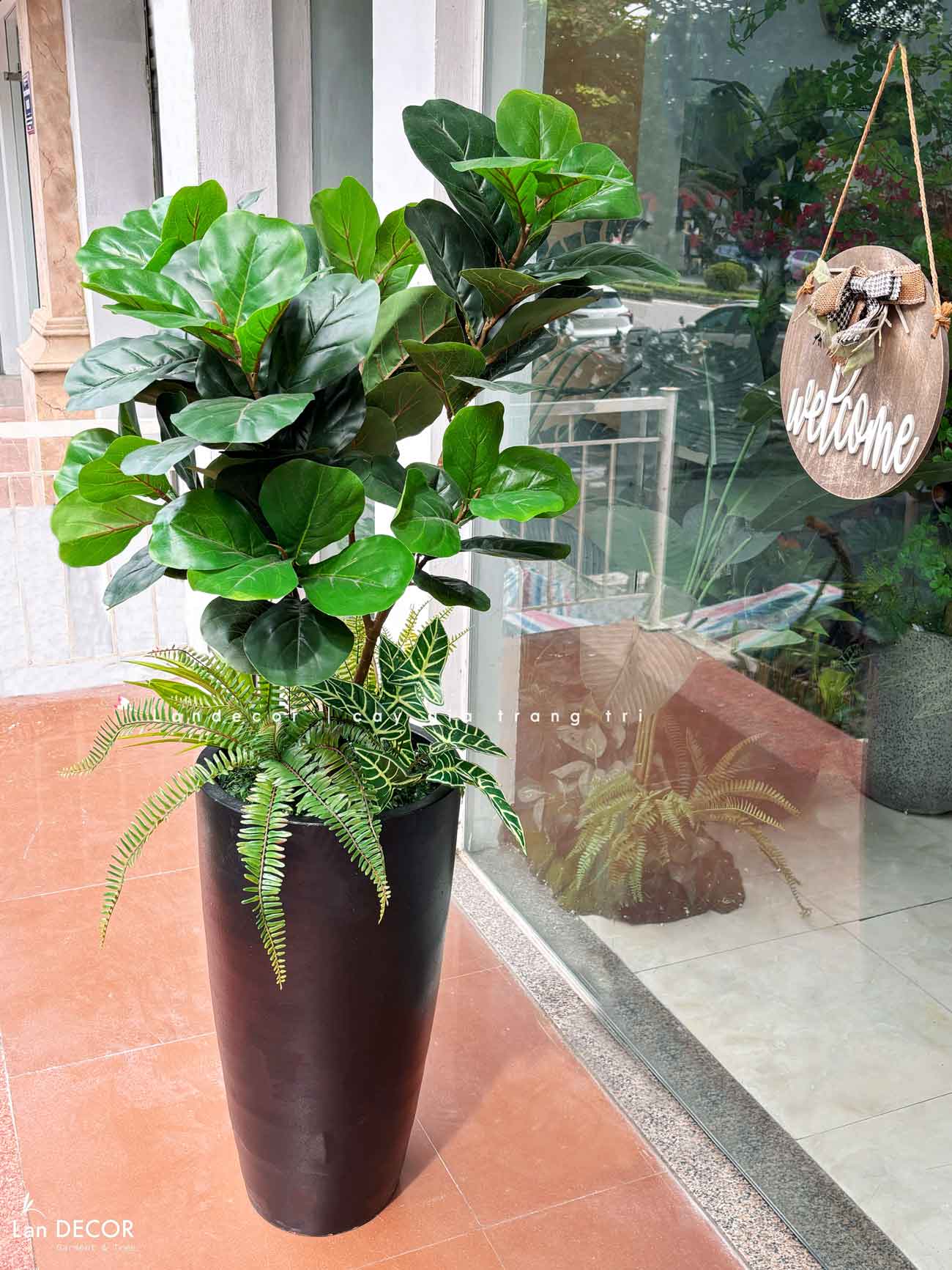 Cây Bàng Giả- Cây Bàng Trang Trí Nhà, Văn Phòng, Cửa Hiệu Đẹp Tự Nhiên (120cm)- CC1136