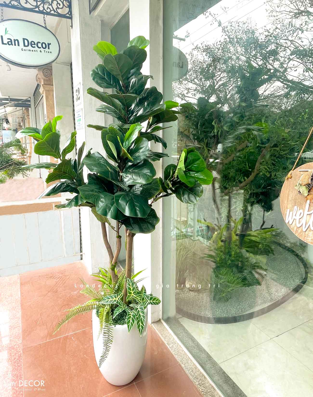 Cây Bàng Giả Decor- Cây Bàng Giả Thiết Kế Lan Decor, Trang Trí Không Gian Xanh Hiện Đại (170cm)- CC1147