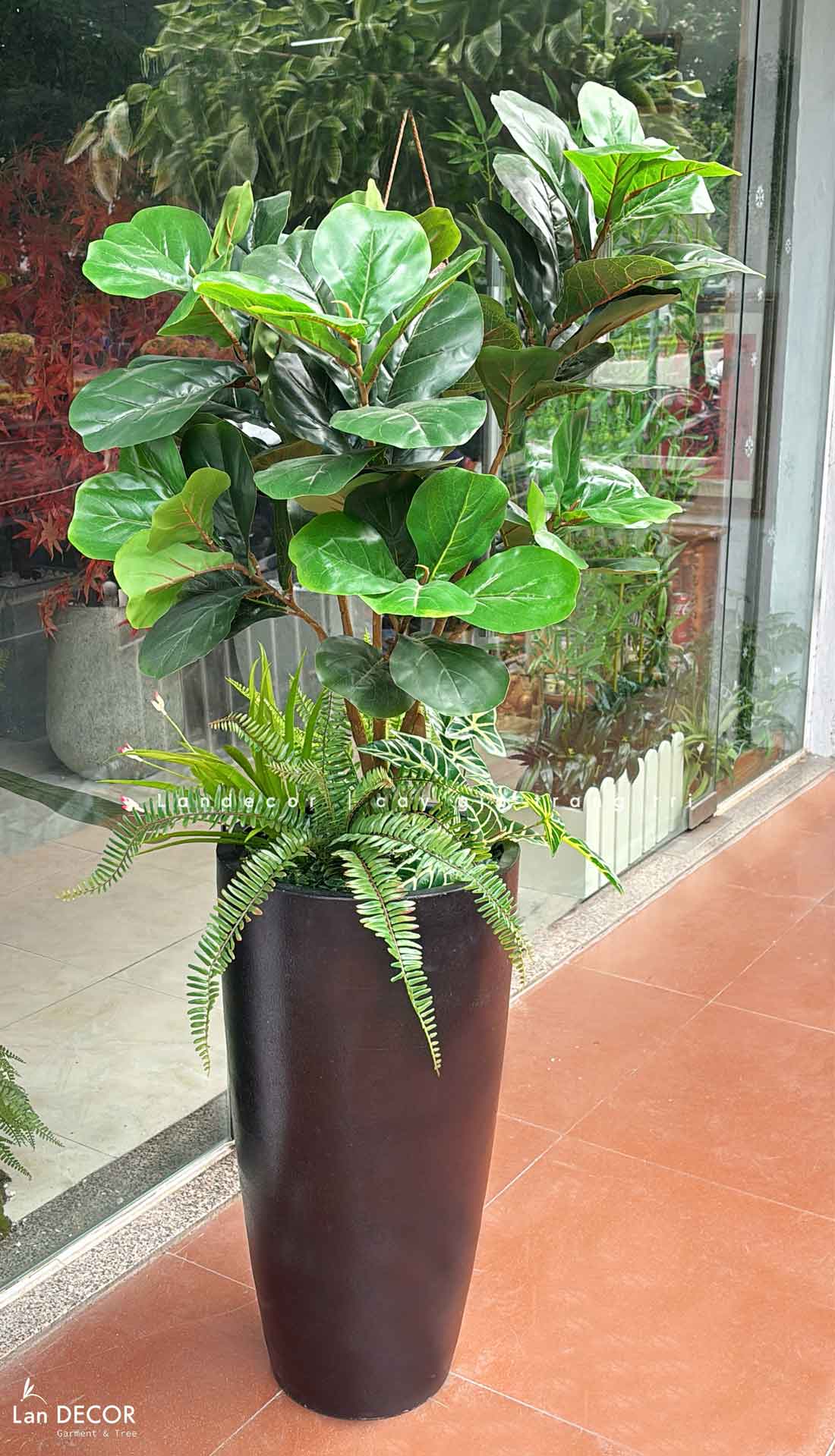 Cây Bàng Giả- Cây Bàng Trang Trí Nhà, Văn Phòng, Cửa Hiệu Đẹp Tự Nhiên (120cm)- CC1136