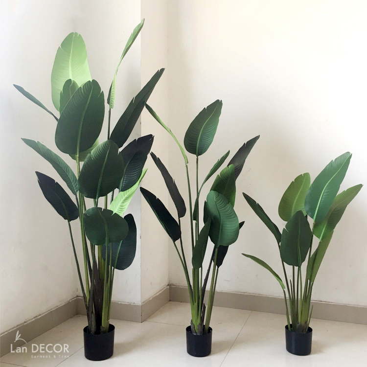 Cây chuối rẻ quạt đẹp hiện đại trang trí 1m8 - LC3019 (Gồm 12 lá)