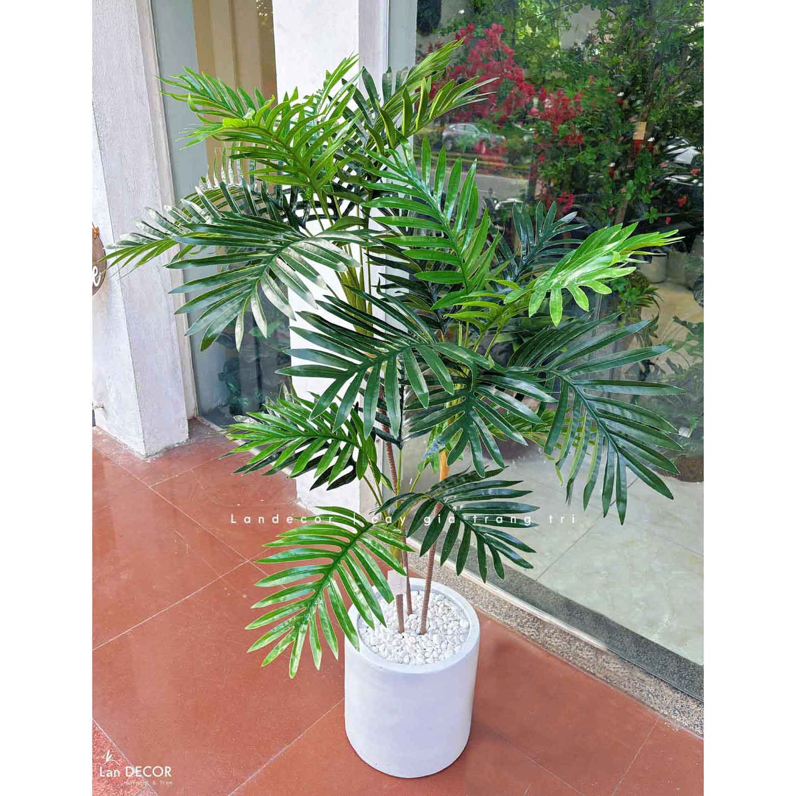 Cây dừa cảnh hiện đại trang trí nhà đẹp LanDecor (115cm) - LC2959