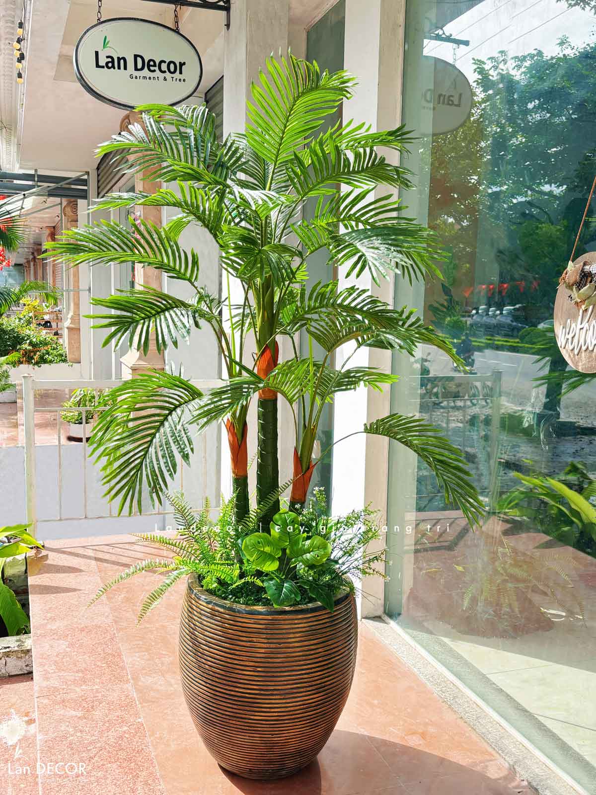 CHẬU CÂY DỪA TIỂU CẢNH PHONG CÁCH NHIỆT ĐỚI LAN DECOR - LC3062 MIX