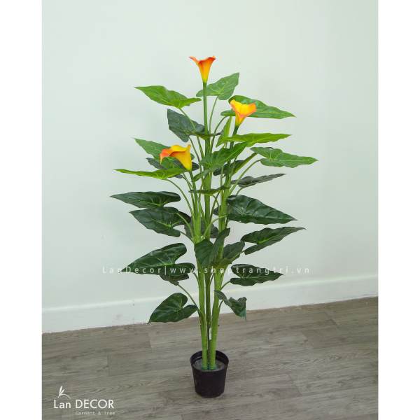 Cây hoa rum cây cảnh trang trí Lan Decor (125cm) - LC2646