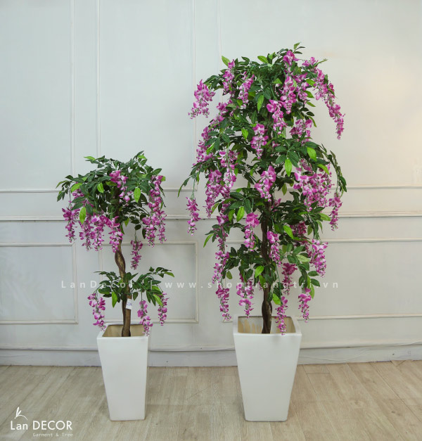 Cây hoa hoa tử đằng trang trí nhà đẹp (180cm) - LC2757