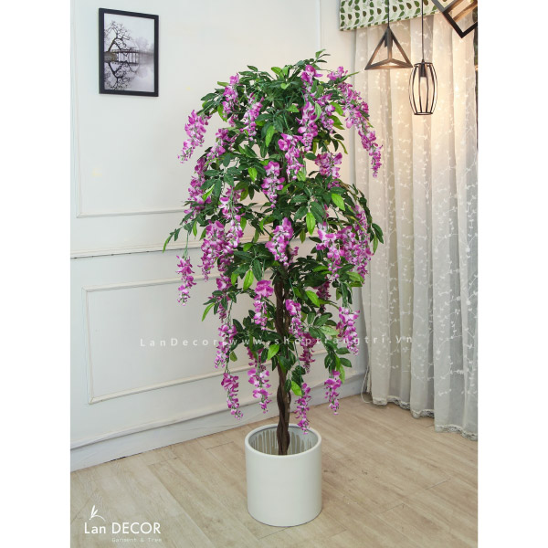 Cây hoa hoa tử đằng trang trí nhà đẹp (180cm) - LC2757