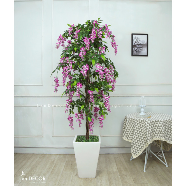 Cây hoa hoa tử đằng trang trí nhà đẹp (180cm) - LC2757