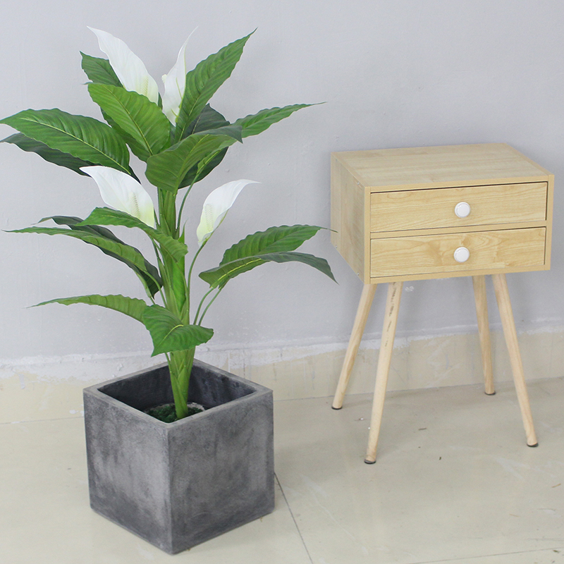 Cây Lan Ý trắng trang trí nhà sang trọng (90cm) - LC2931