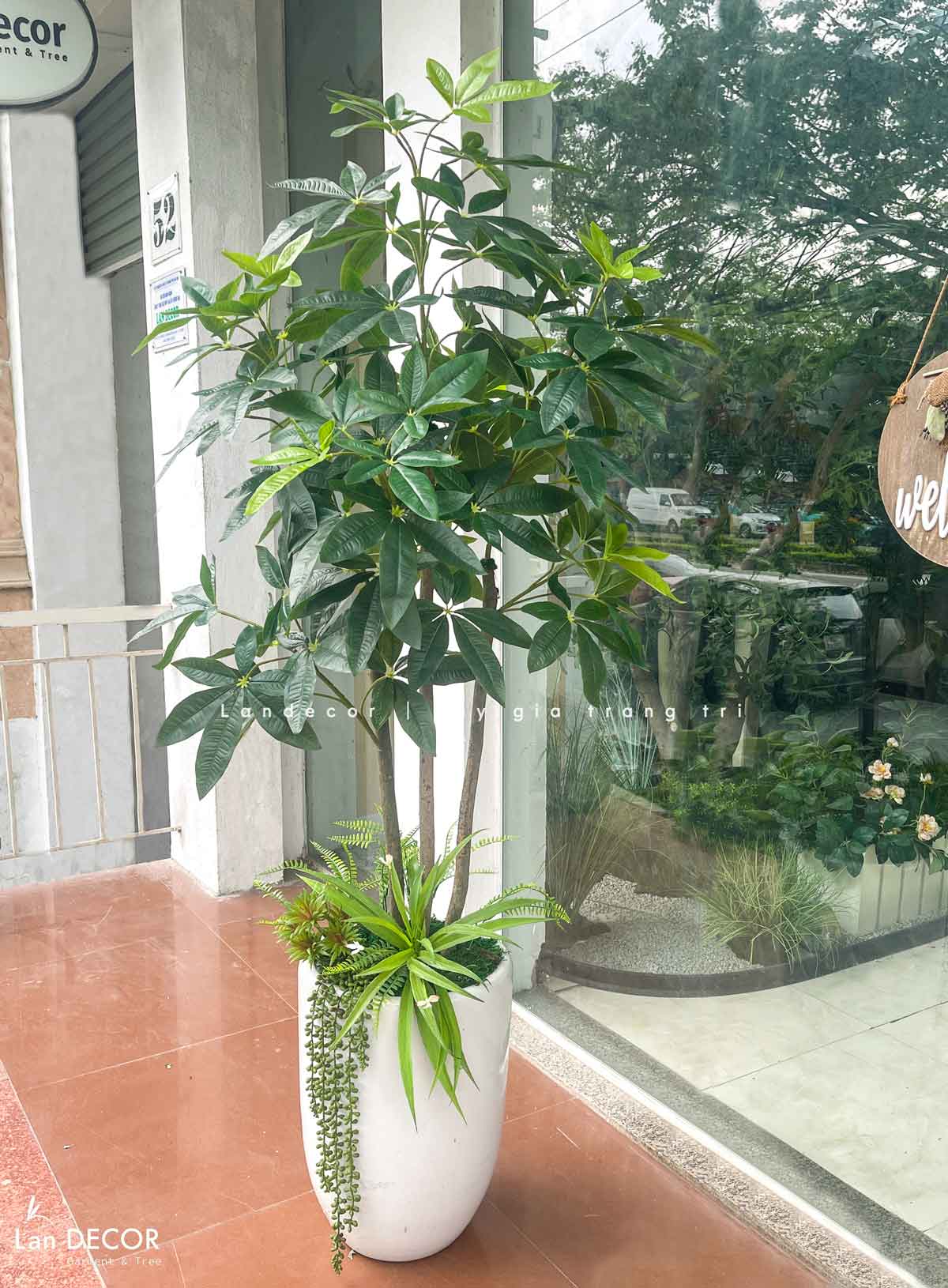 Cây Giả Trang Trí- Cây Kim Ngân Giả Thiết Kế Lan Decor (150cm)- LC3346-1