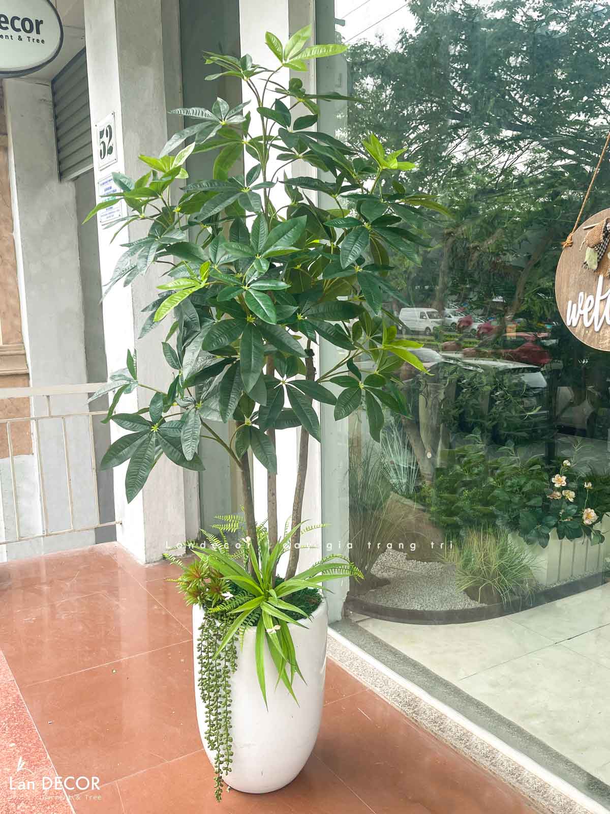 Cây Giả Trang Trí- Cây Kim Ngân Giả Thiết Kế Lan Decor (150cm)- LC3346-1