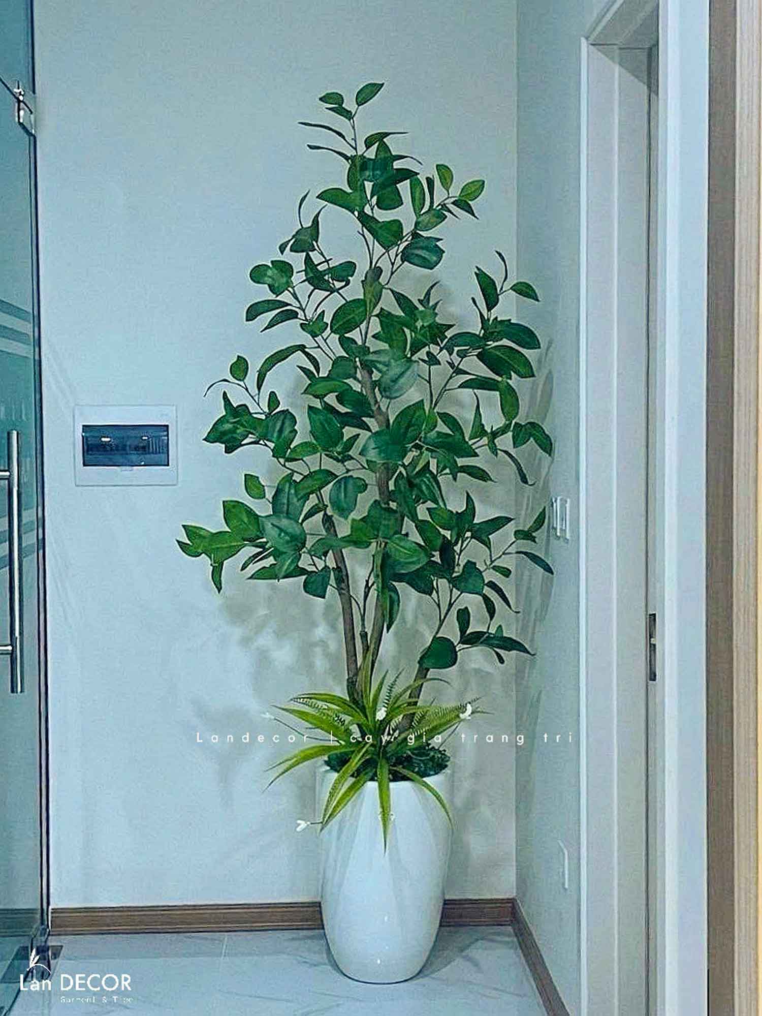 Cây Giả Thiết Kế- Cây Lá Mộc Trang Trí Cảnh Quan (155cm)- CC1046