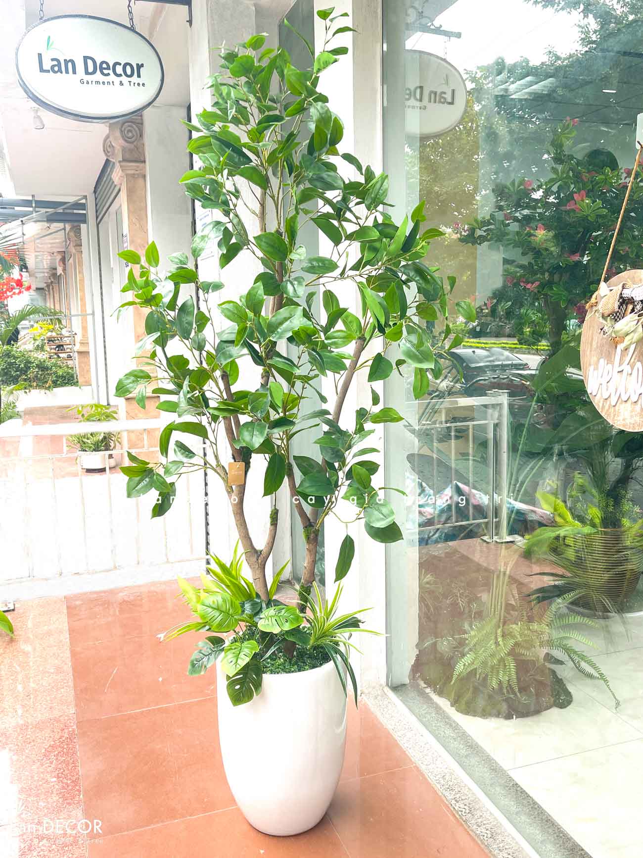 CÂY LÁ MỘC TRANG TRÍ NHÀ TẠO CẢNH QUAN XANH MÁT CAO 180CM - CC812