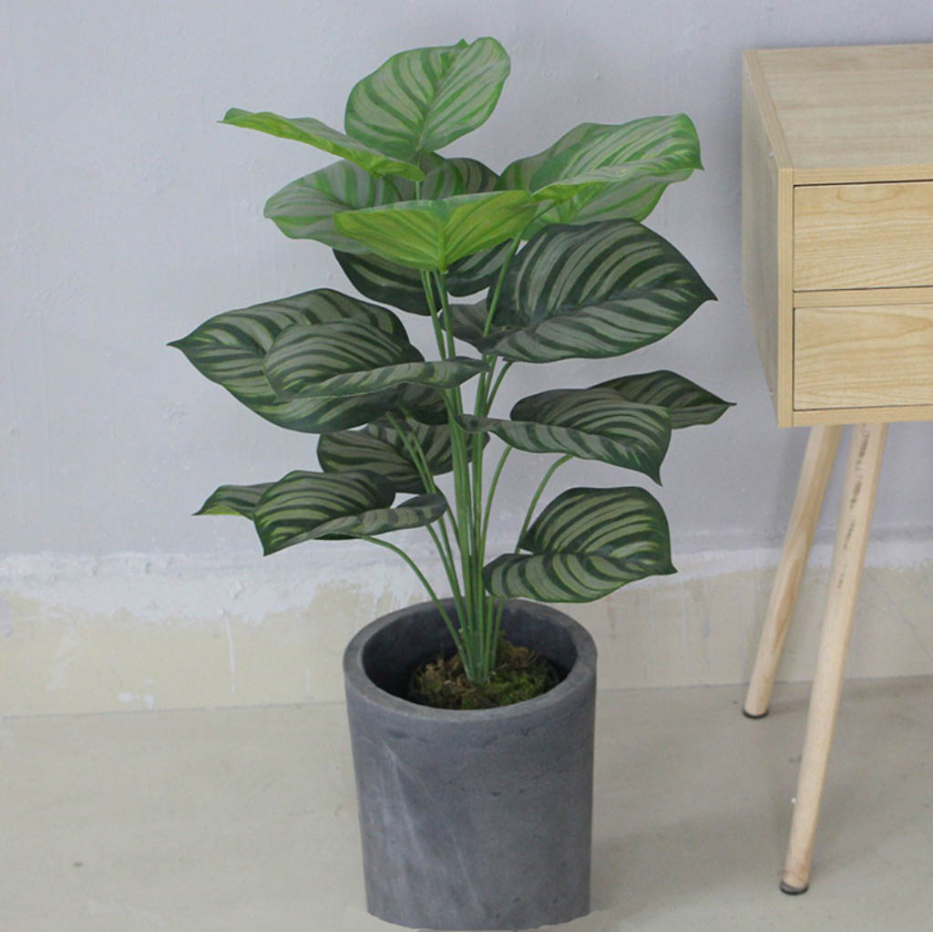 Cây lá táo để bàn trang trí không gian đẹp Lan Decor (60cm) - LC2063-5