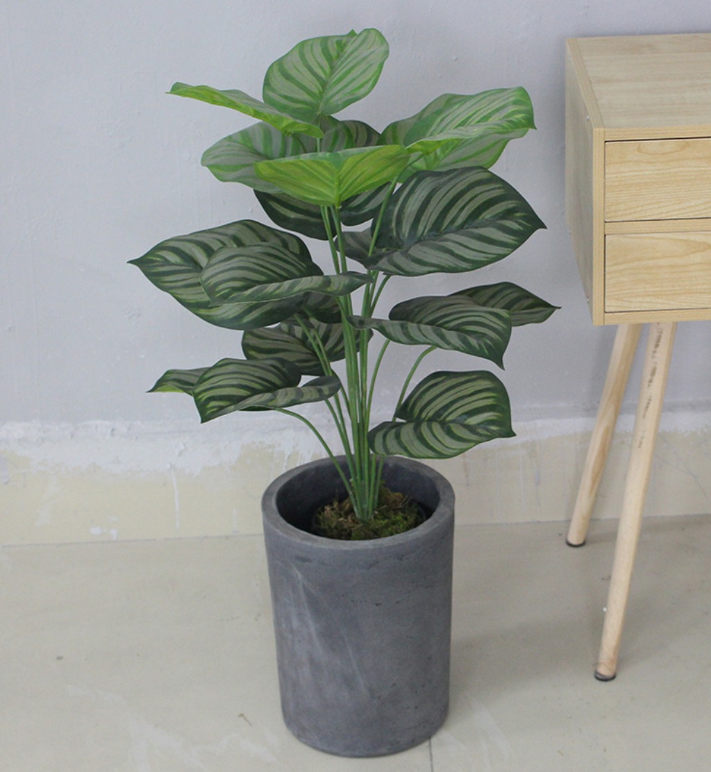 Cây lá táo để bàn trang trí không gian đẹp Lan Decor (60cm) - LC2063-5