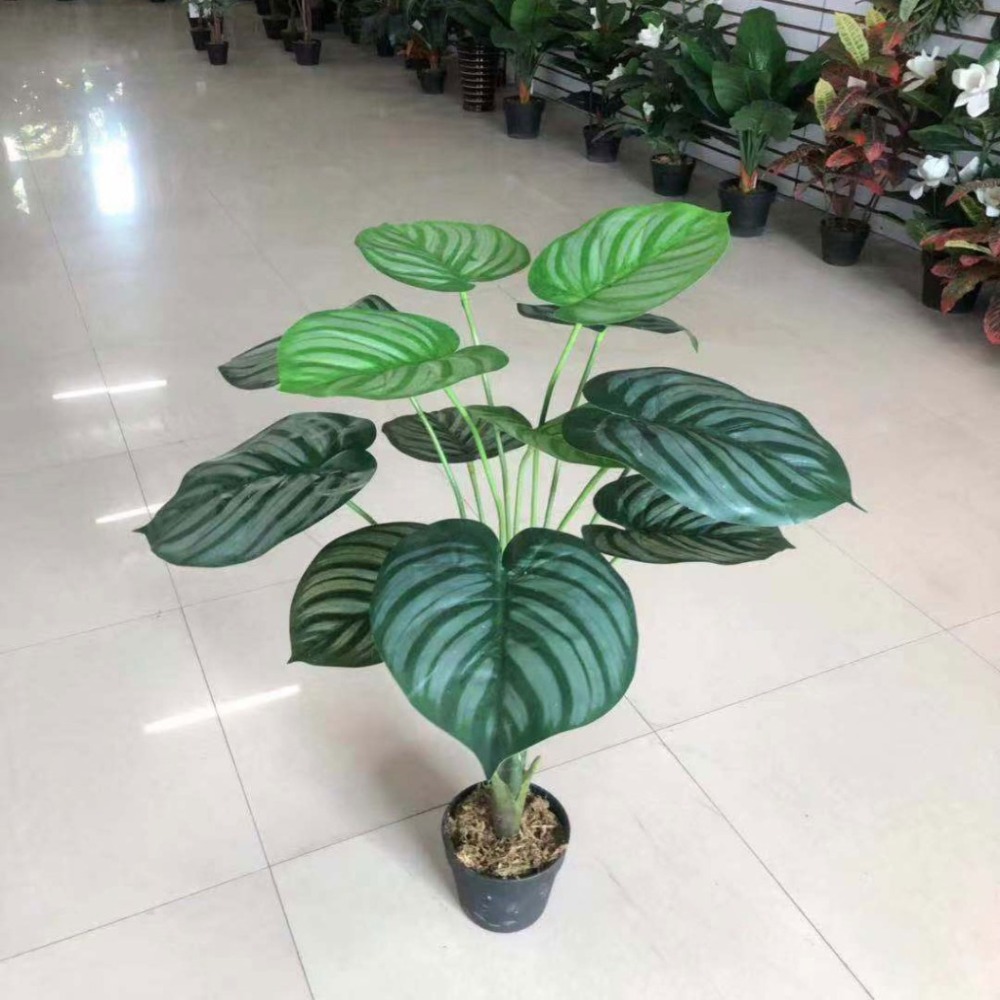 Cây lá táo để bàn trang trí không gian đẹp Lan Decor (60cm) - LC2063-5