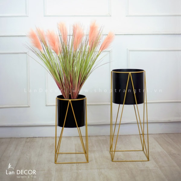 CHẬU LAU SẬY HỒNG CAM TRANG TRÍ LAN DECOR