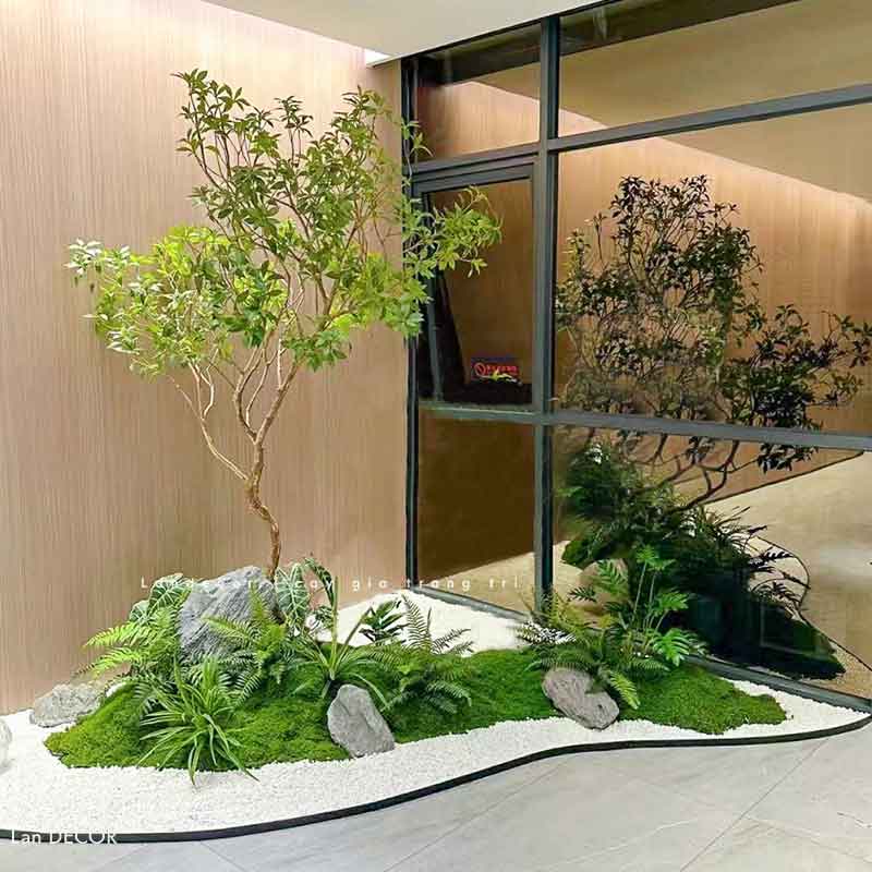 Bồn Cây Giả- Bồn Cây Linh Sơn Trang Trí Không Gian Đẹp - RC072