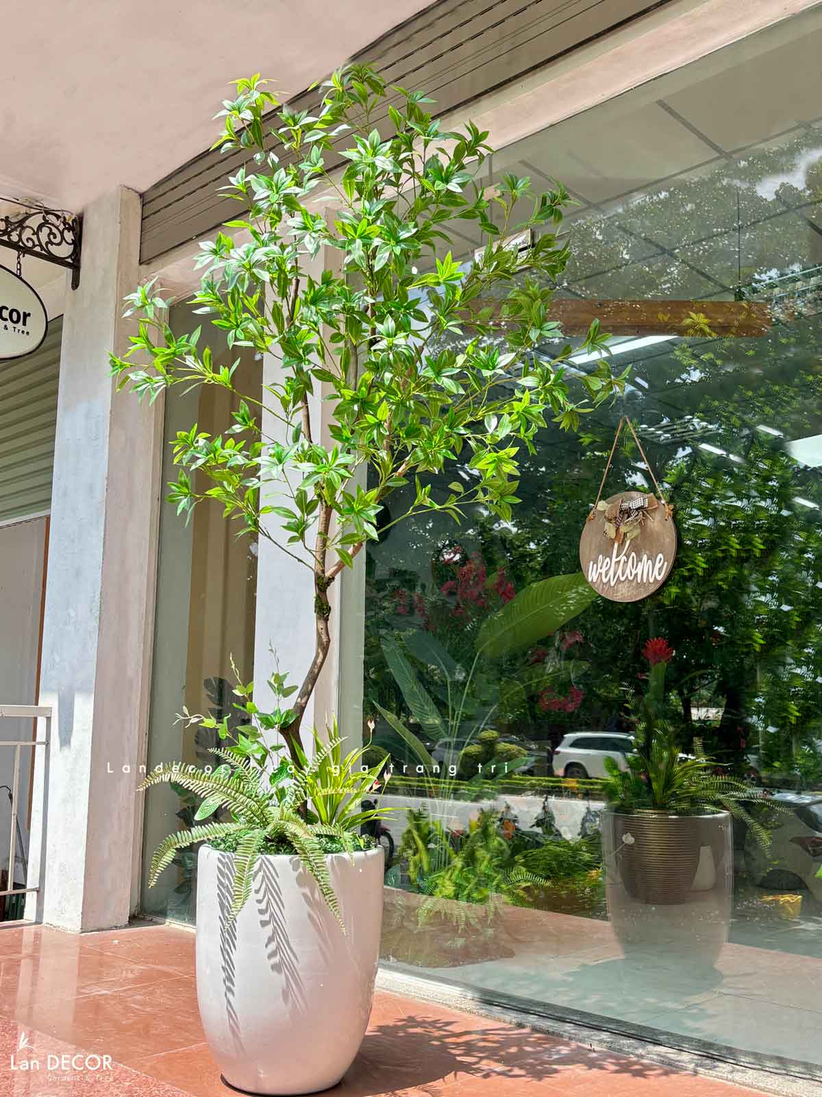 Cây Size Lớn Thiết Kế- Cây Asebi Giả Thiết Kế Sảnh Lớn, Trưng Bày Không Gian Ấn Tượng (200cm)- CC1188