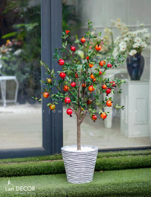 CÂY LỰU TRANG TRÍ KHÔNG GIAN NỘI THẤT HIỆN ĐẠI LAN DECOR (130CM) - CC155