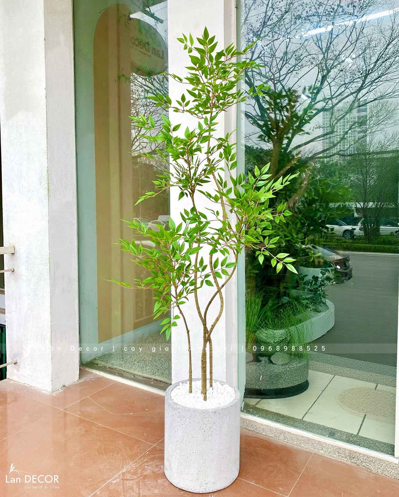 Nam Thiên Trúc Decor- Cây Nam Thiên Trúc Giả Trang Trí Nhà Đẹp (150cm)- LC3047-4 thân